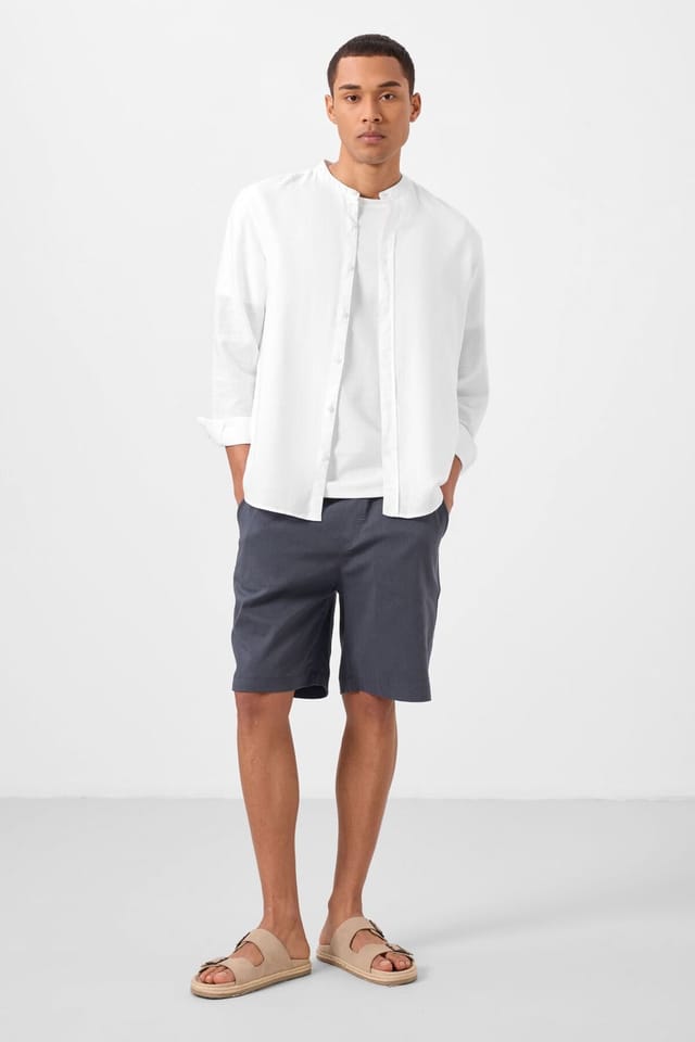 Tommy Life Tommy Life Men's Chino Shorts in Charcoal - 3