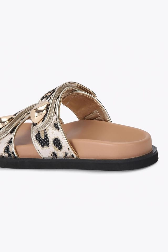 Carvela Carvela Women's 'Sorano Sandal' Fabric Sandals in Gold - 3