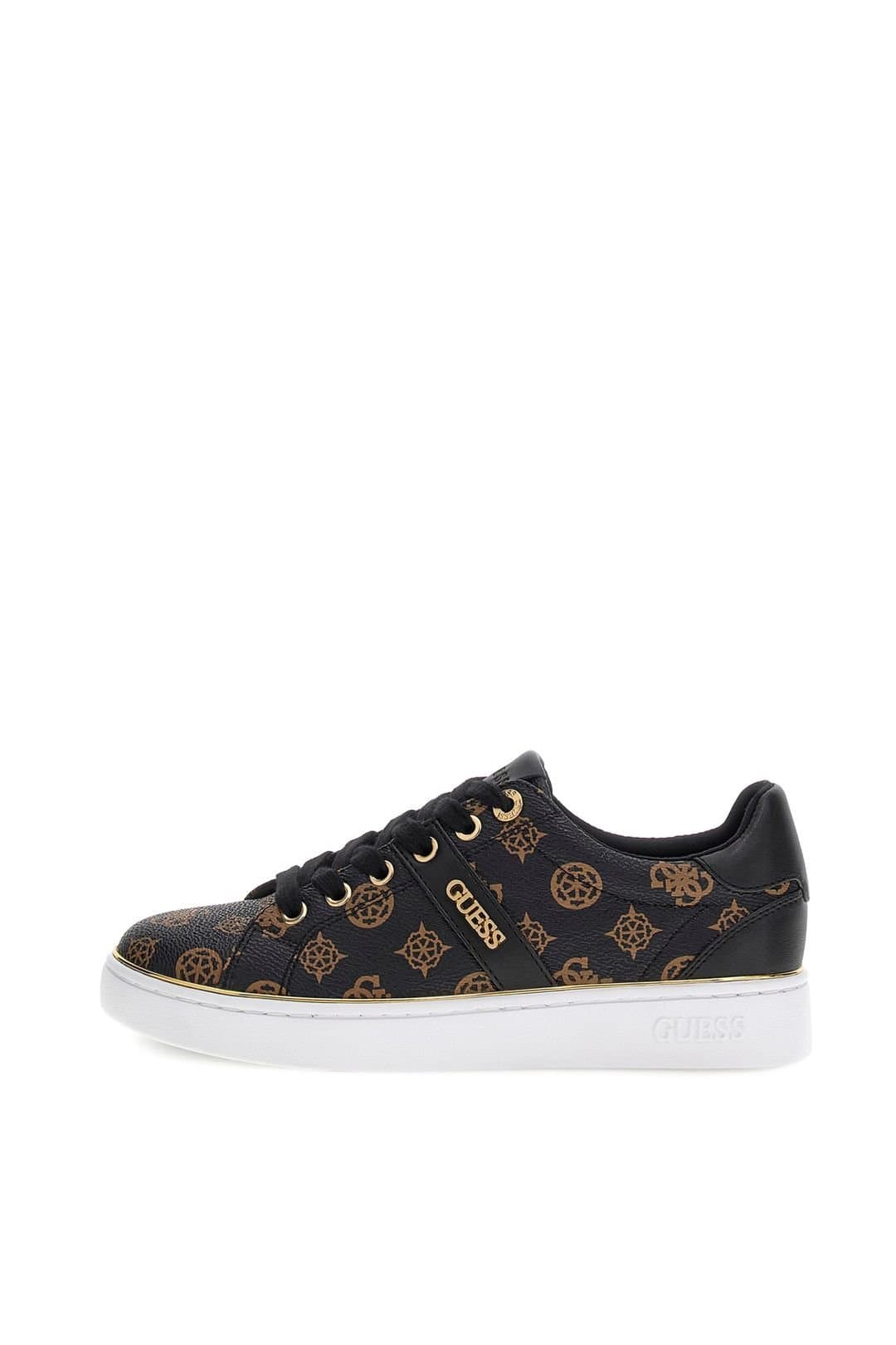 GUESS Guess Women's Britz Court Black and Gold Sneakers