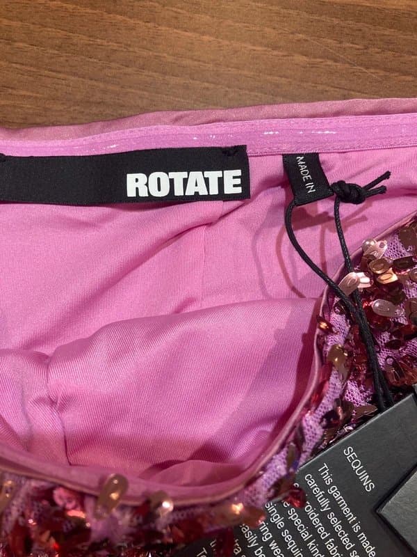 ROTATE Birger Christensen Rotate Birger Christensen Pink Sequin Bandeau Crop Top BNWT EU 40 UK 12