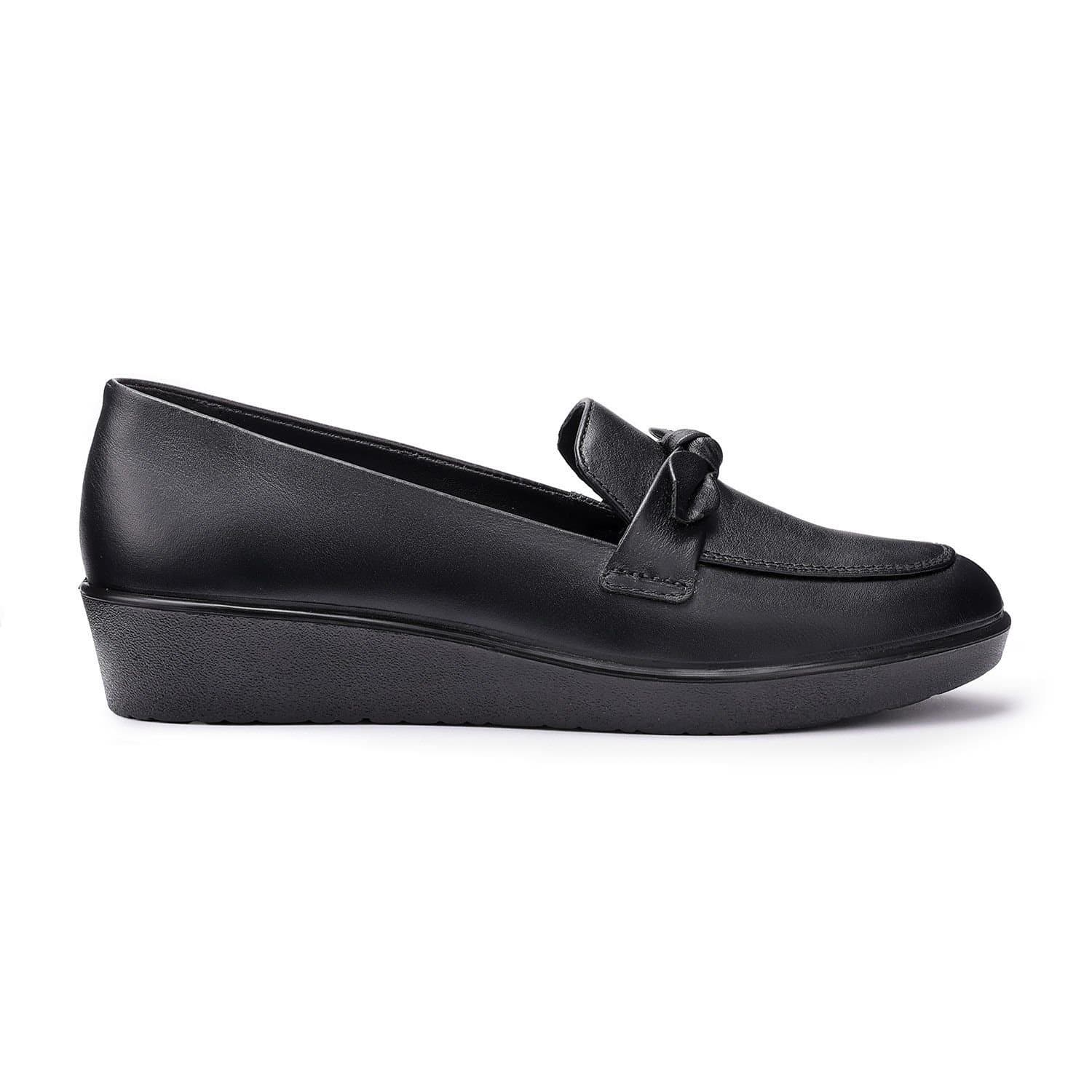 Hotter Hotter Women's 'Amber' Wedge Loafers in Black