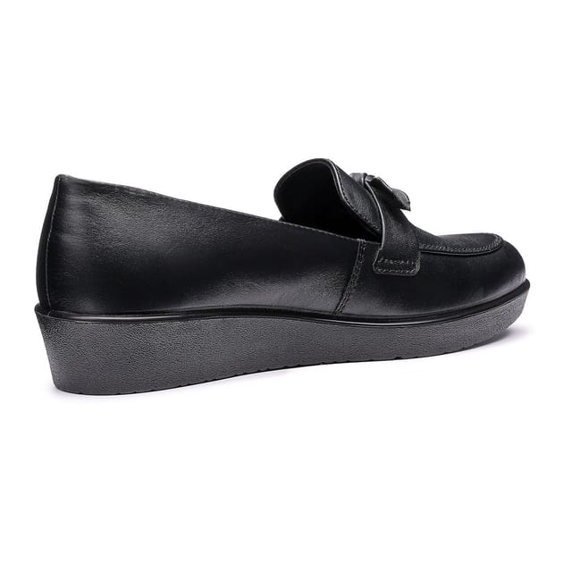 Hotter Hotter Women's 'Amber' Wedge Loafers in Black - 3