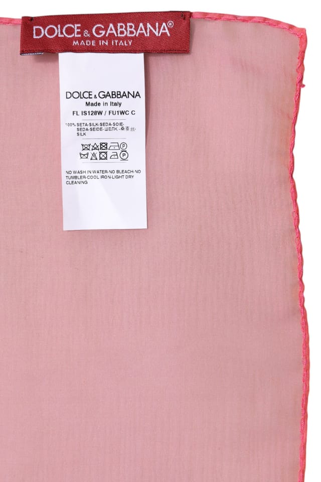 Dolce & Gabbana Dolce & Gabbana Women's Silk Scarf in Light Pink - 3