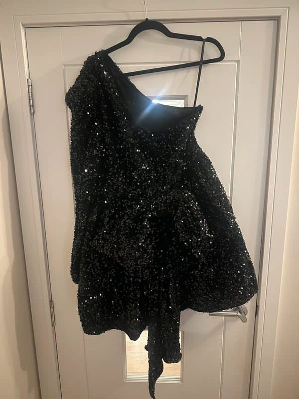 ASOS ASOS Luxe one shoulder sequin dress, bow back