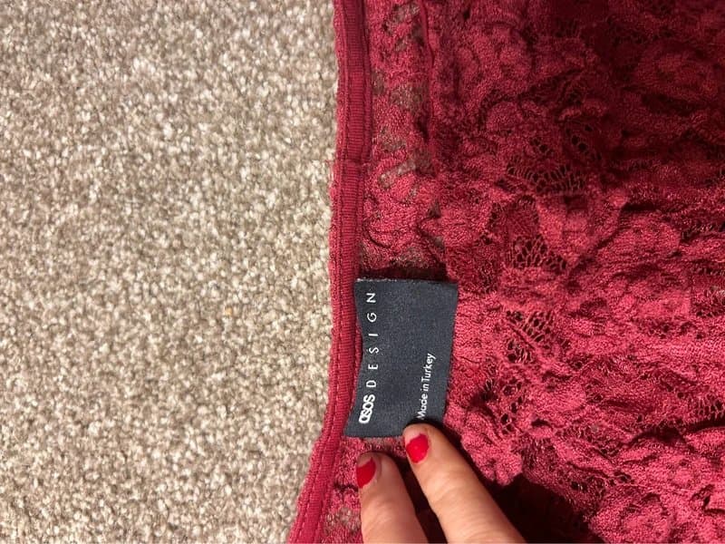 ASOS Asos lace red burgundy top