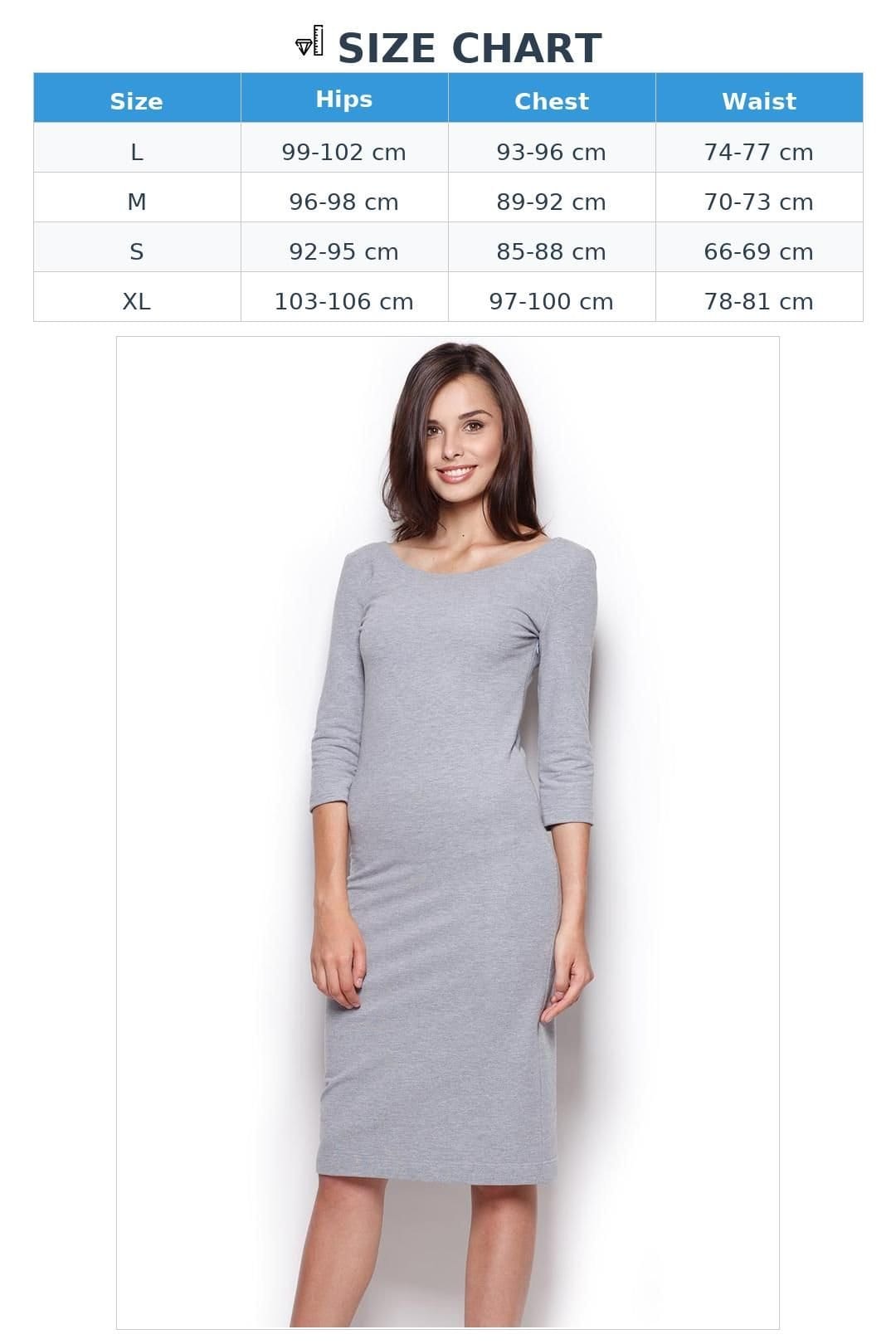 Love Lace Love Lace Women's Fitted Midi Knit Dress with Boat Neck Style 43733 in Grey - 4