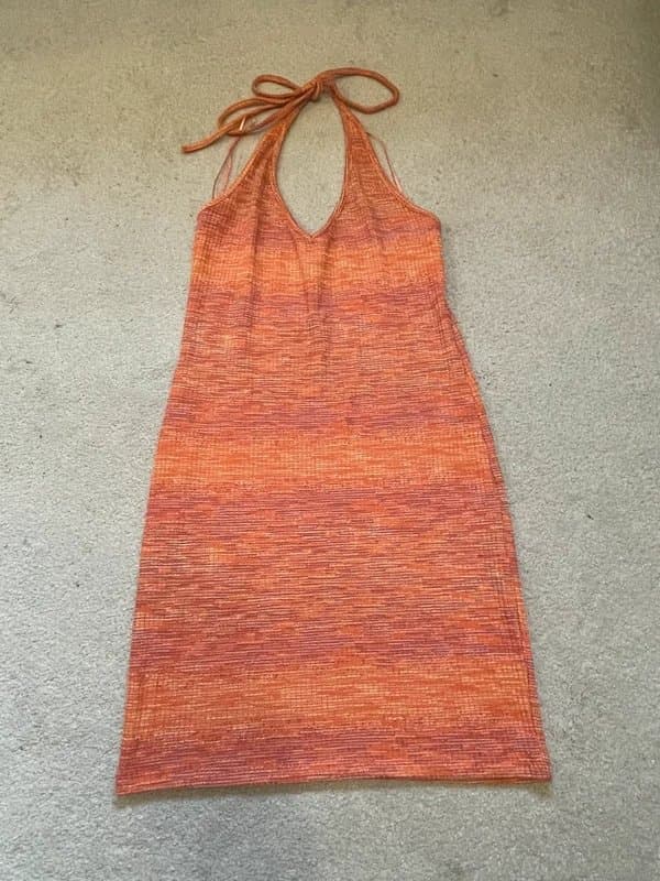 Bershka Halter neck knitted dress
