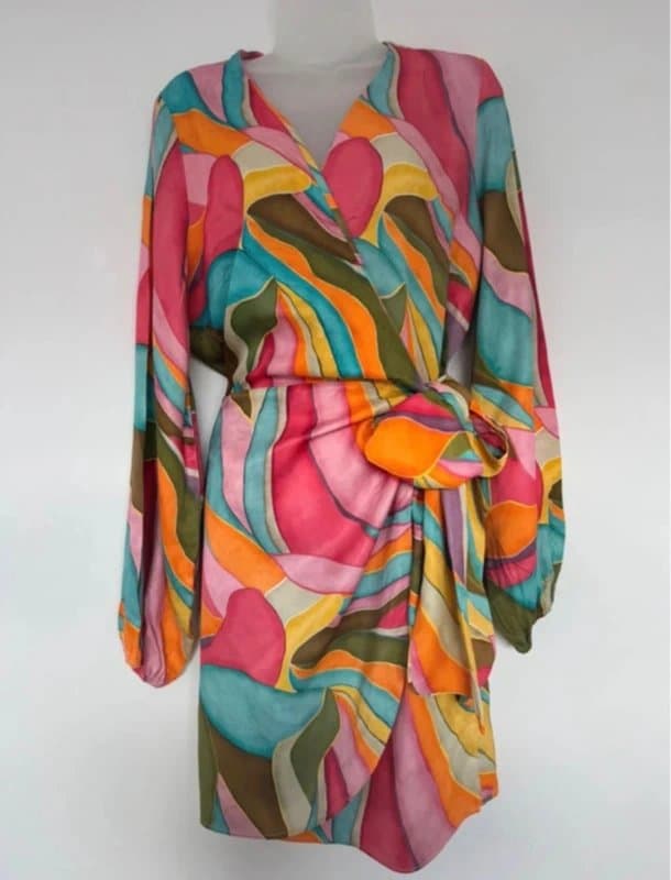 Never Fully Dressed NEW (no tags/ shop floor) Never Fully Dressed Abstract Wrap Dress - RRP £99 - UK 12