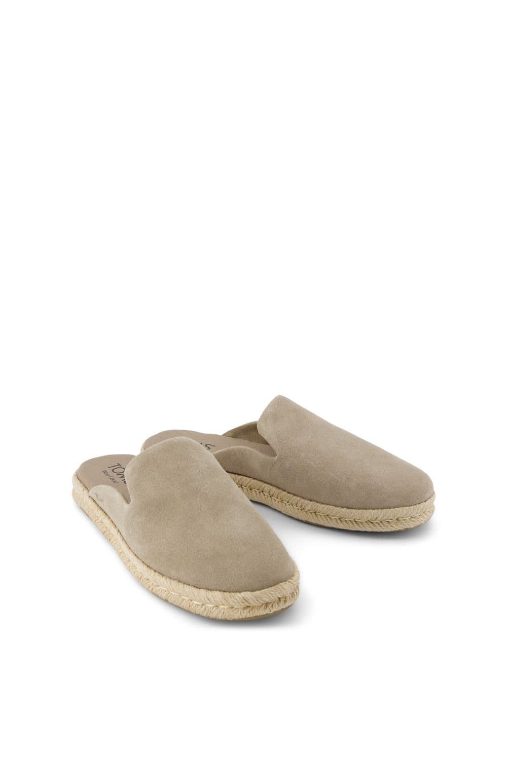 TOMS TOMS Taupe Suede-Like Mules for Women