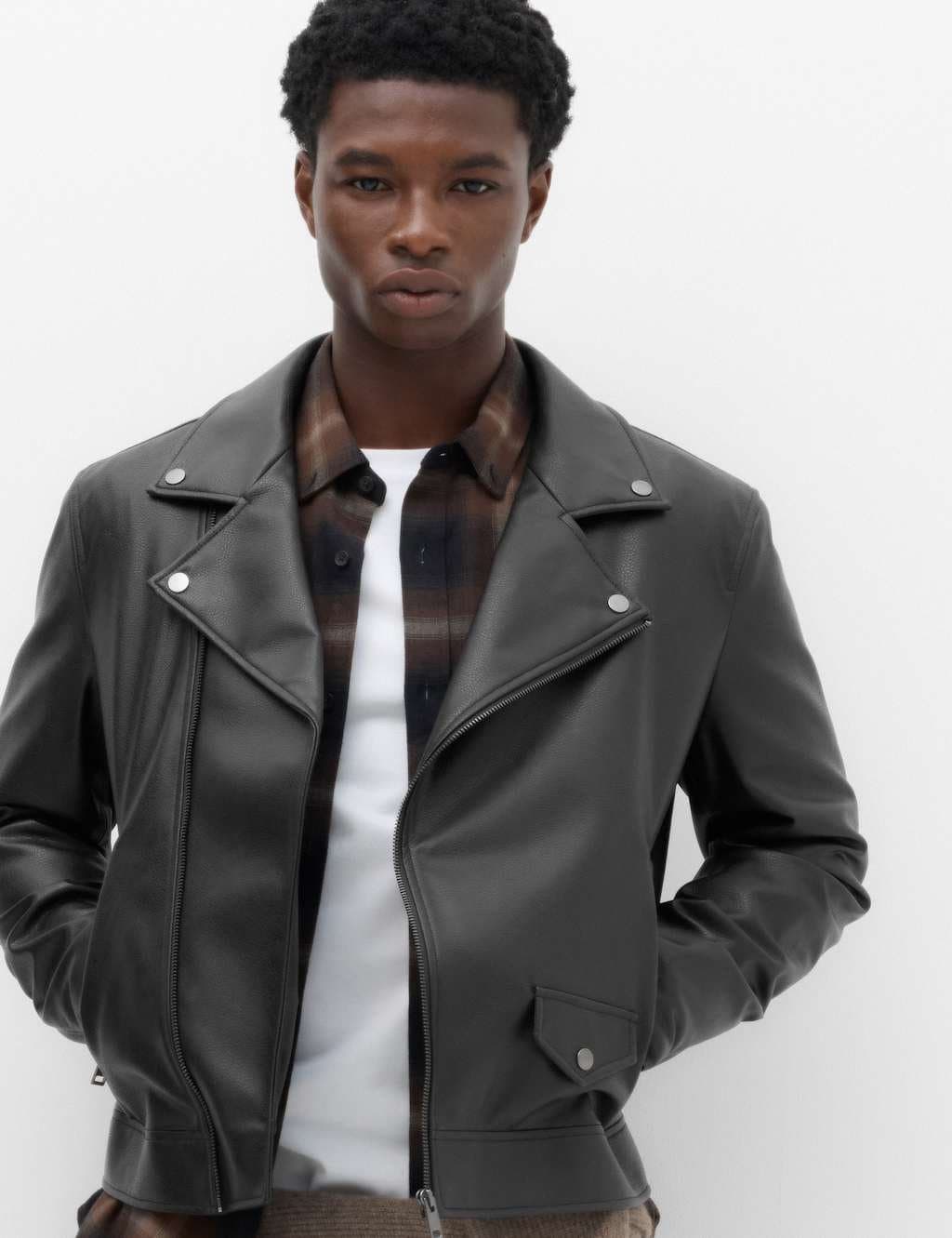 Marks & Spencer M&S Faux Leather Biker Jacket Black