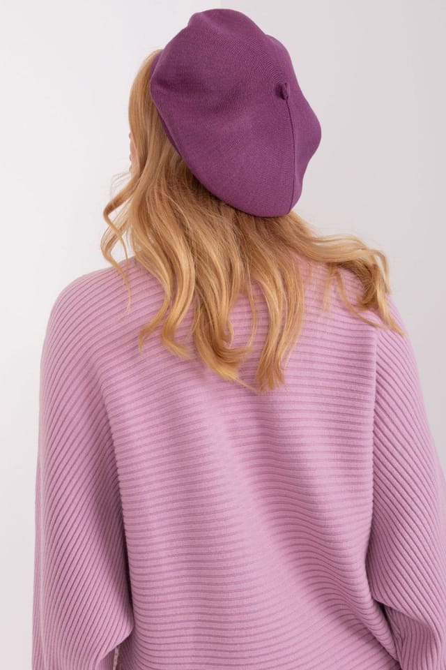 Love Lace Love Lace Women's Classic Felt Beret Hat for Adults Trendy Autumn Winter Style in Violet - 3