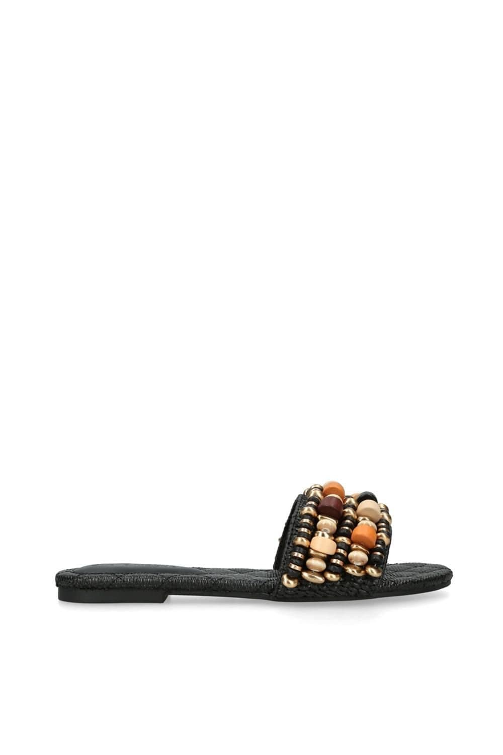 Steve Madden STEVE MADDEN Women's 'Marika Black' Fabric Sandals in Black