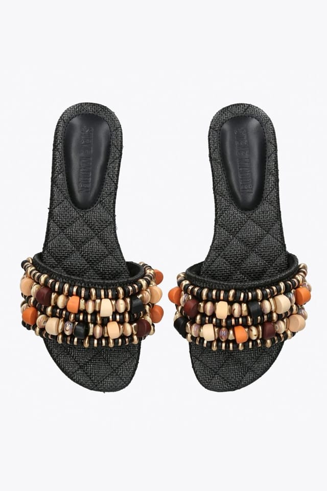 Steve Madden STEVE MADDEN Women's 'Marika Black' Fabric Sandals in Black - 2