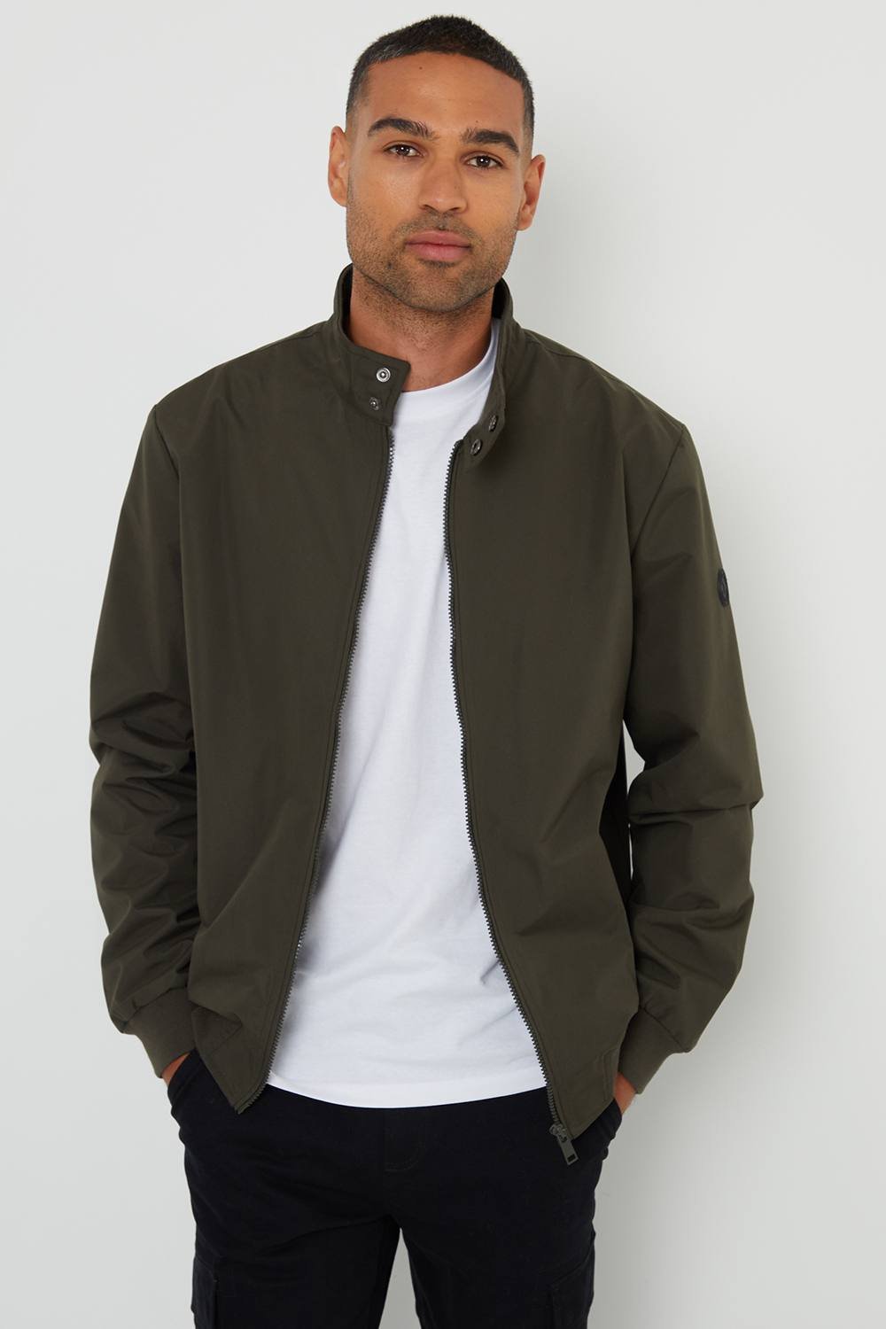 Threadbare Threadbare Men's 'Arnest' Showerproof Harrington Style Jacket in Khaki - 2