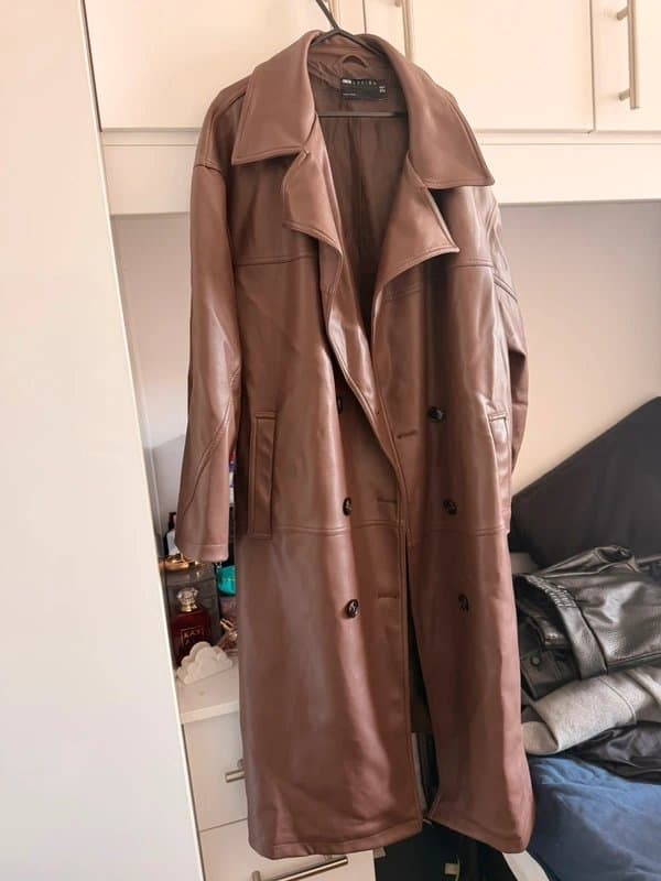 ASOS ASOS long leather jacket
