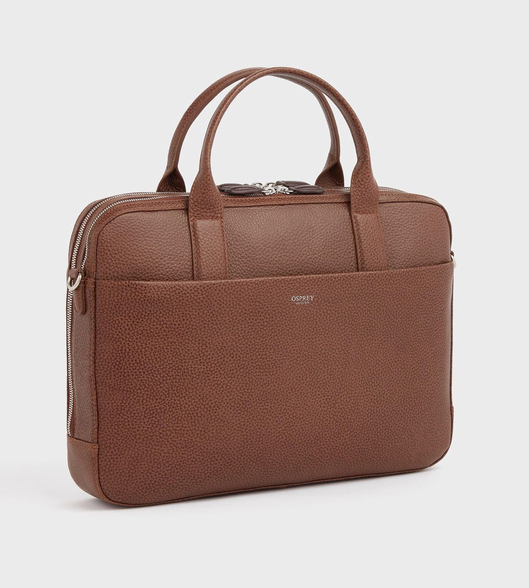 OSPREY LONDON OSPREY LONDON Women's The Chiswick Leather Laptop Bag in Tan - 2