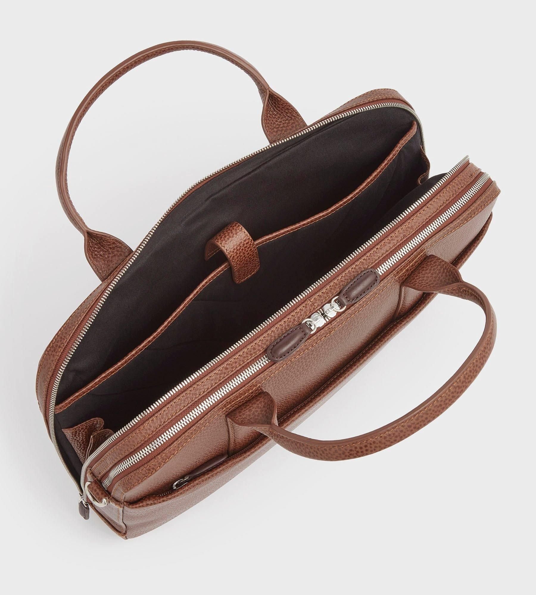 OSPREY LONDON OSPREY LONDON Women's The Chiswick Leather Laptop Bag in Tan - 4