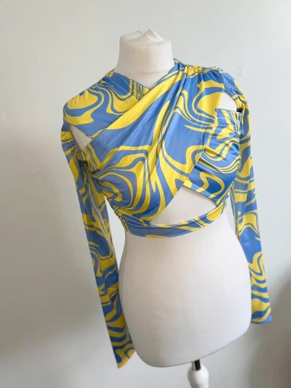 ASOS Crop long sleeve top, size Uk 12/ medium
