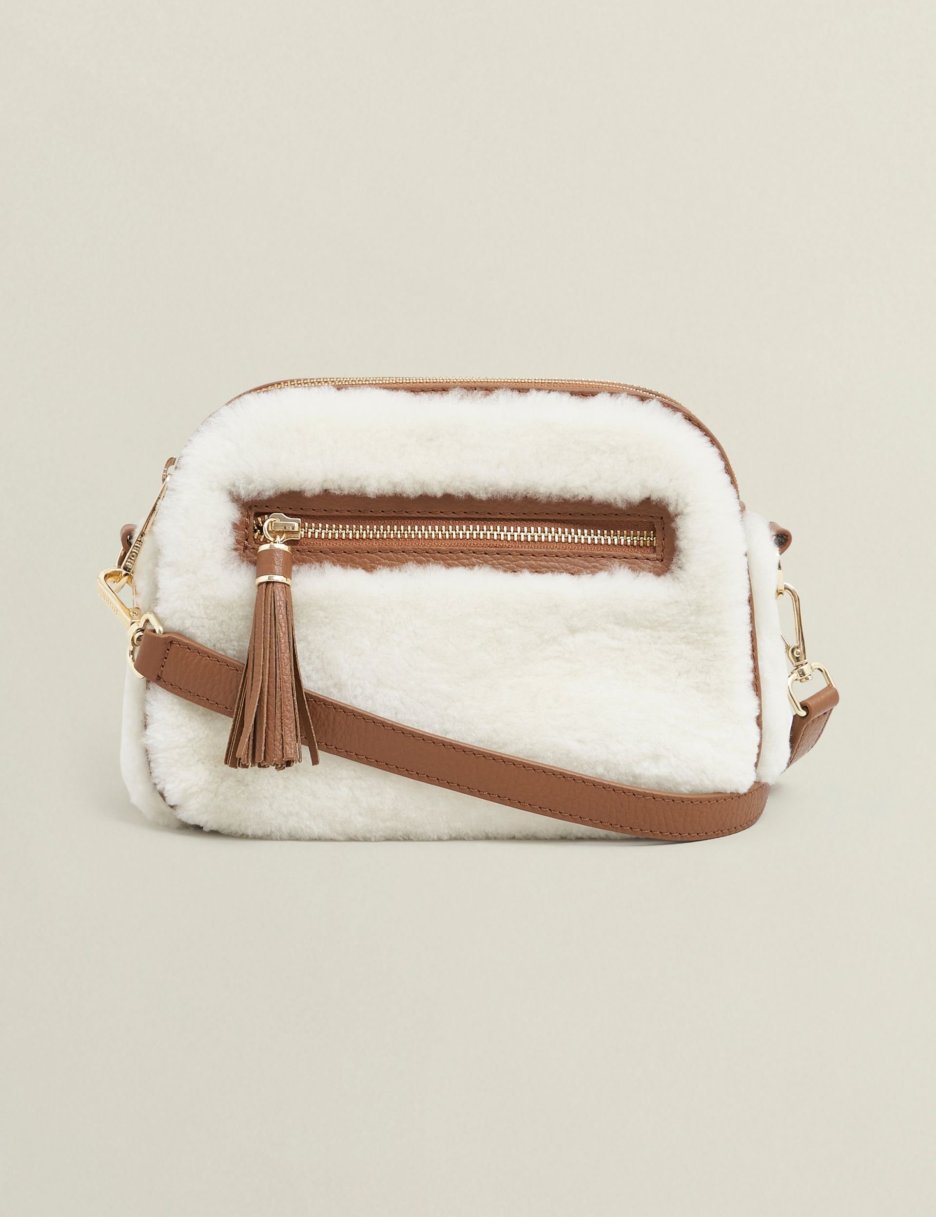 Hobbs London Hobbs London Women's Carlton Shearling Bag in Warm White - 2