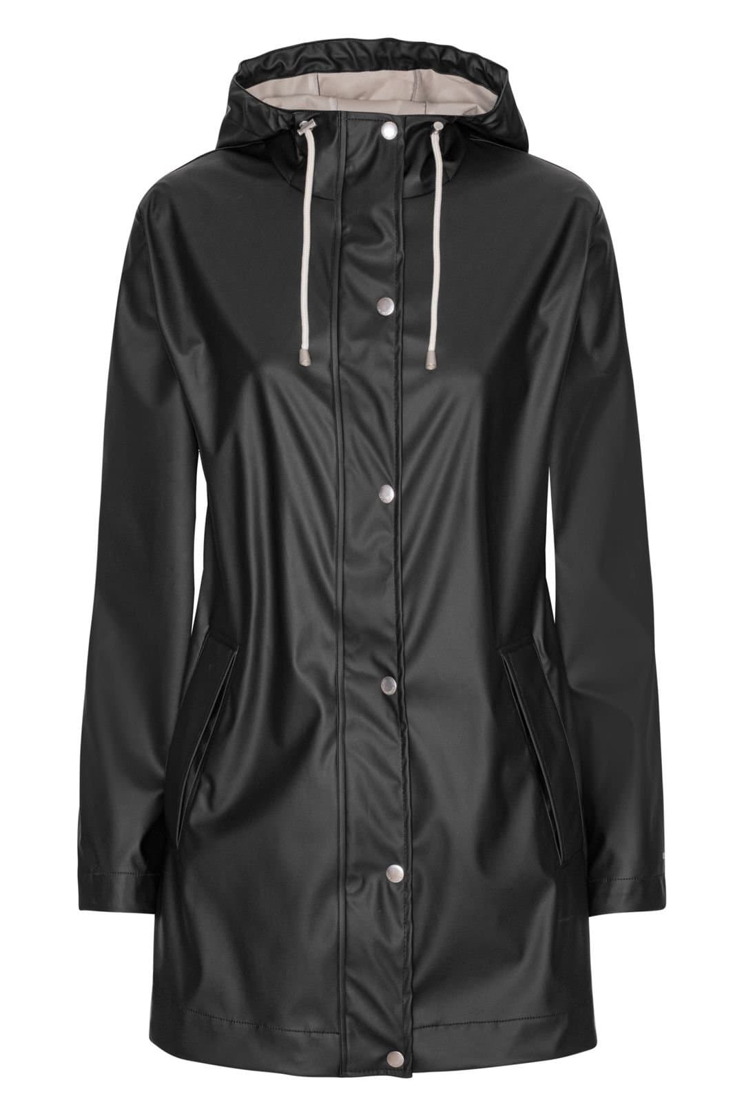 Ilse Jacobsen Ilse Jacobsen Women's Rain Longer Waterproof Jacket Black Beauty