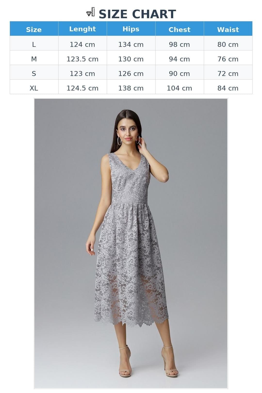 Love Lace Love Lace Women's Elegant Lace Sleeveless Evening Dress with Lining in Grey - 4