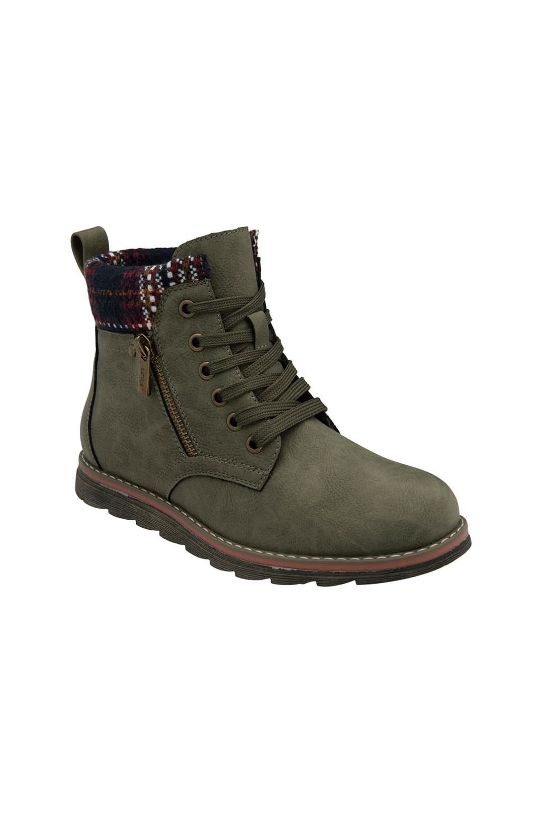 Lotus Lotus Women's Khaki Imi-Suede Ankle Boots