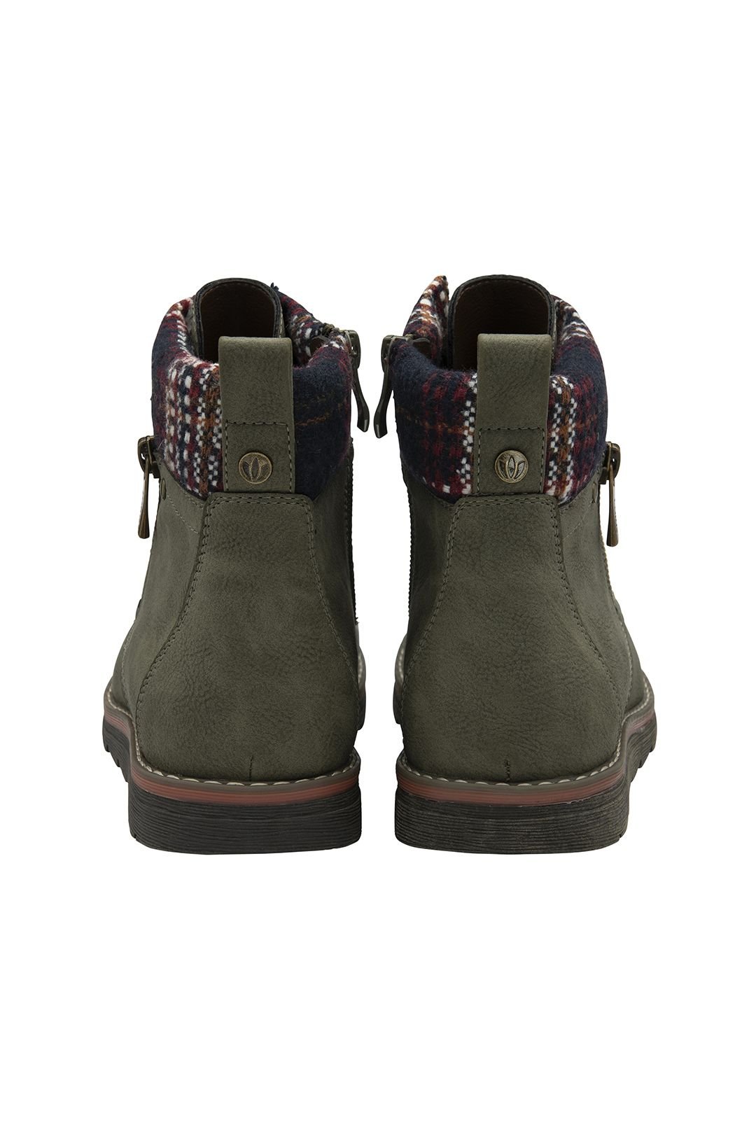 Lotus Lotus Women's 'Montreal' Zip-Up Ankle Boots in Khaki - 3