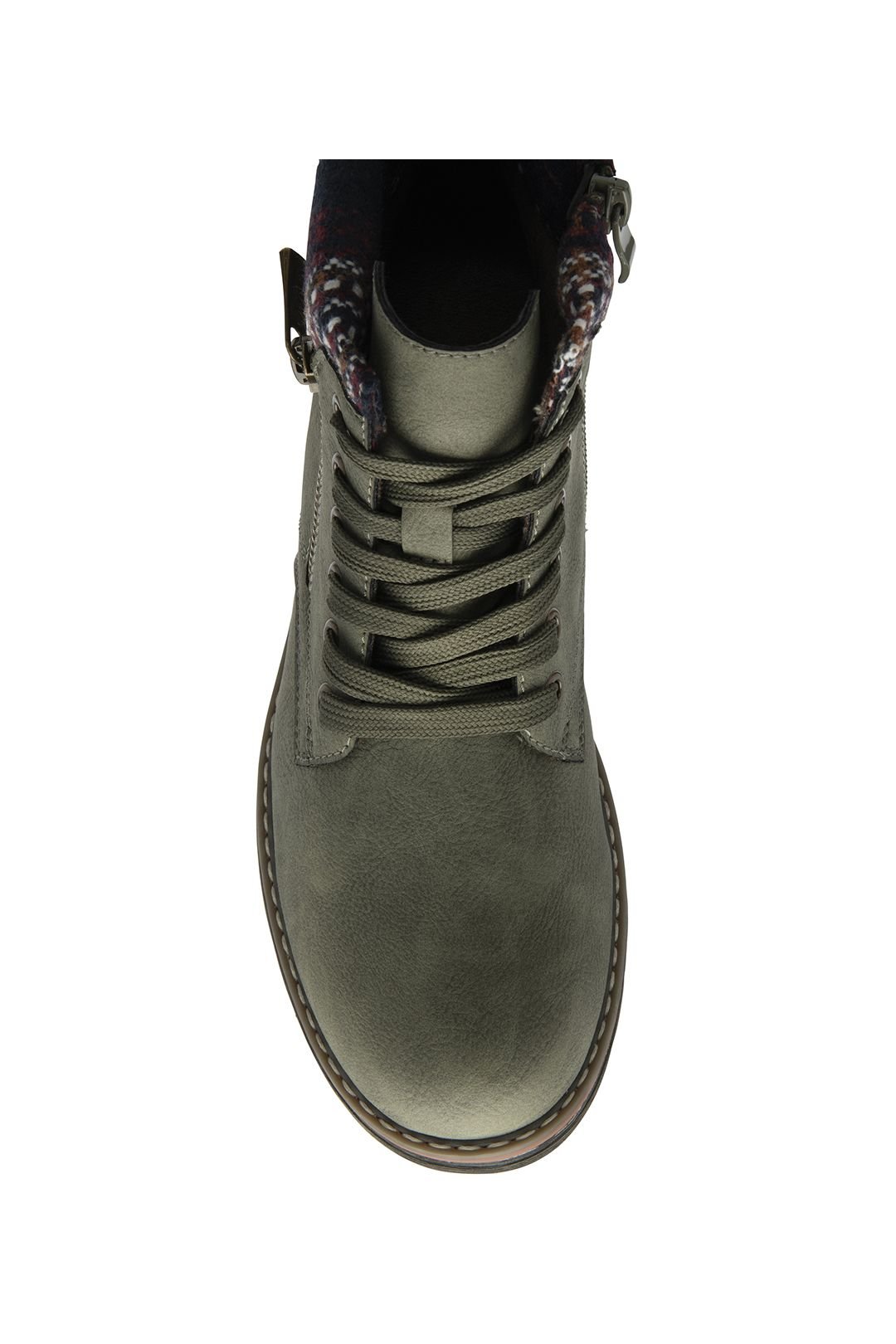 Lotus Lotus Women's 'Montreal' Zip-Up Ankle Boots in Khaki - 4