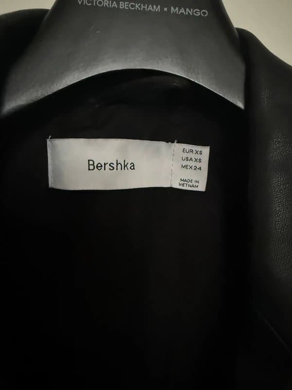 Bershka Black leather blazer