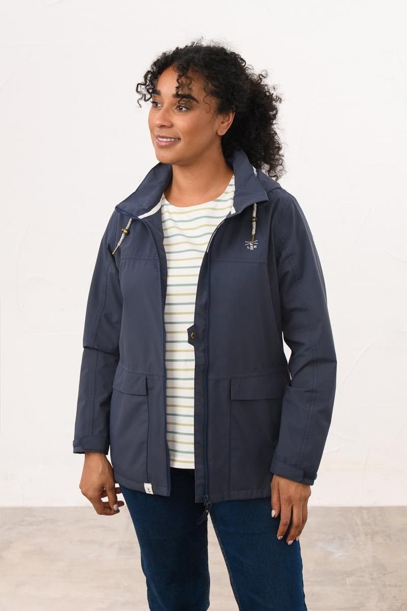 Lighthouse Clothing Lighthouse Clothing Women's Beachcomber Waterproof Jacket Spring Sumer Outdoor Coat in Dark Blue - 3