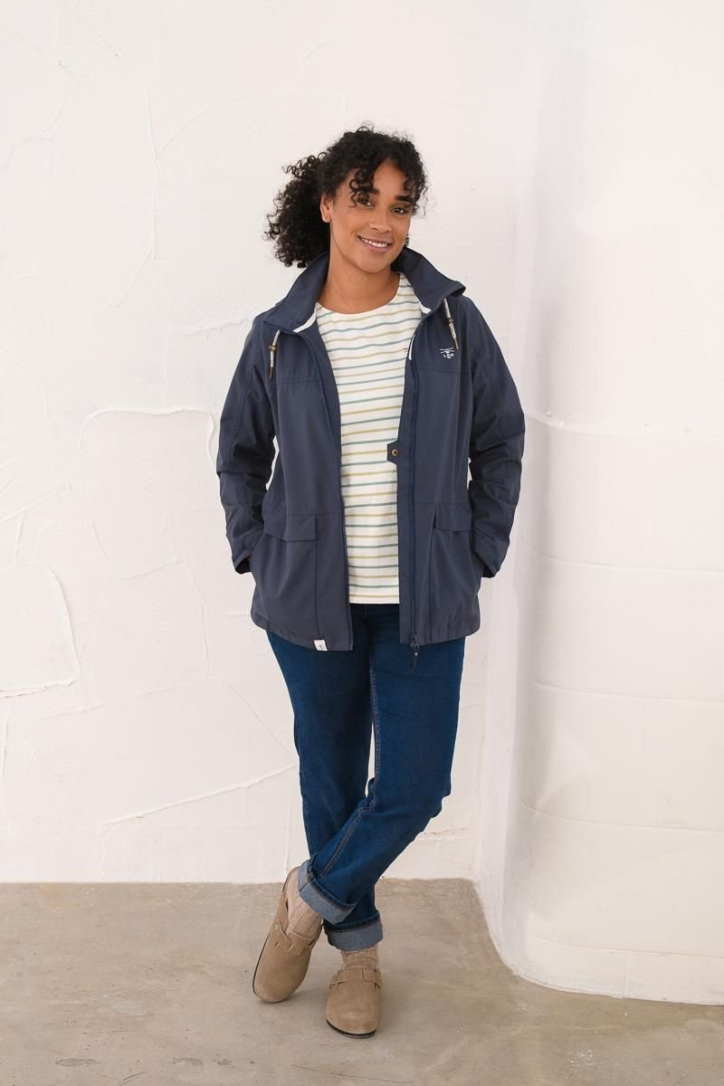 Lighthouse Clothing Lighthouse Clothing Women's Beachcomber Waterproof Jacket Spring Sumer Outdoor Coat in Dark Blue - 4
