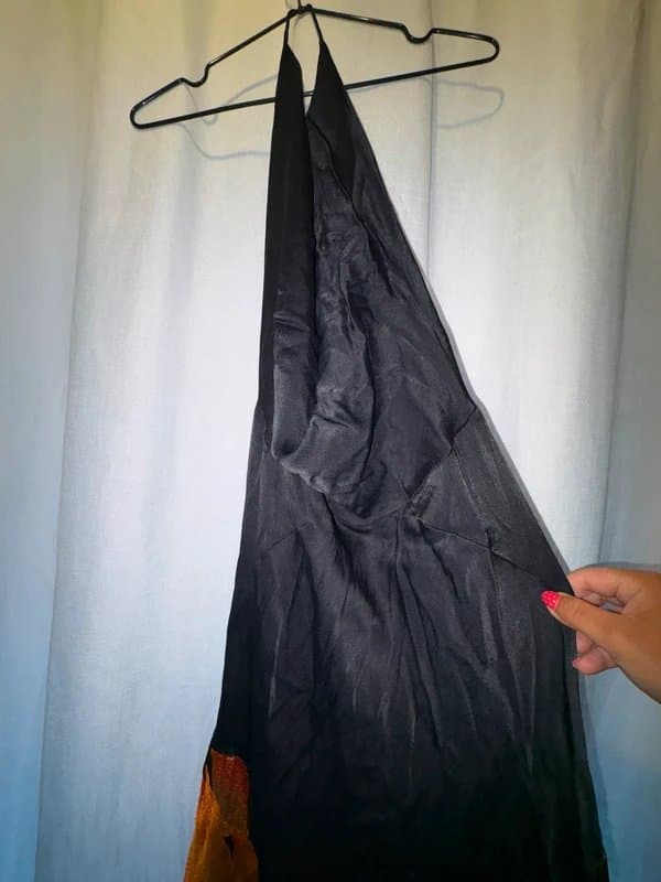 ASOS ASOS open back, halter neck black maxi dress