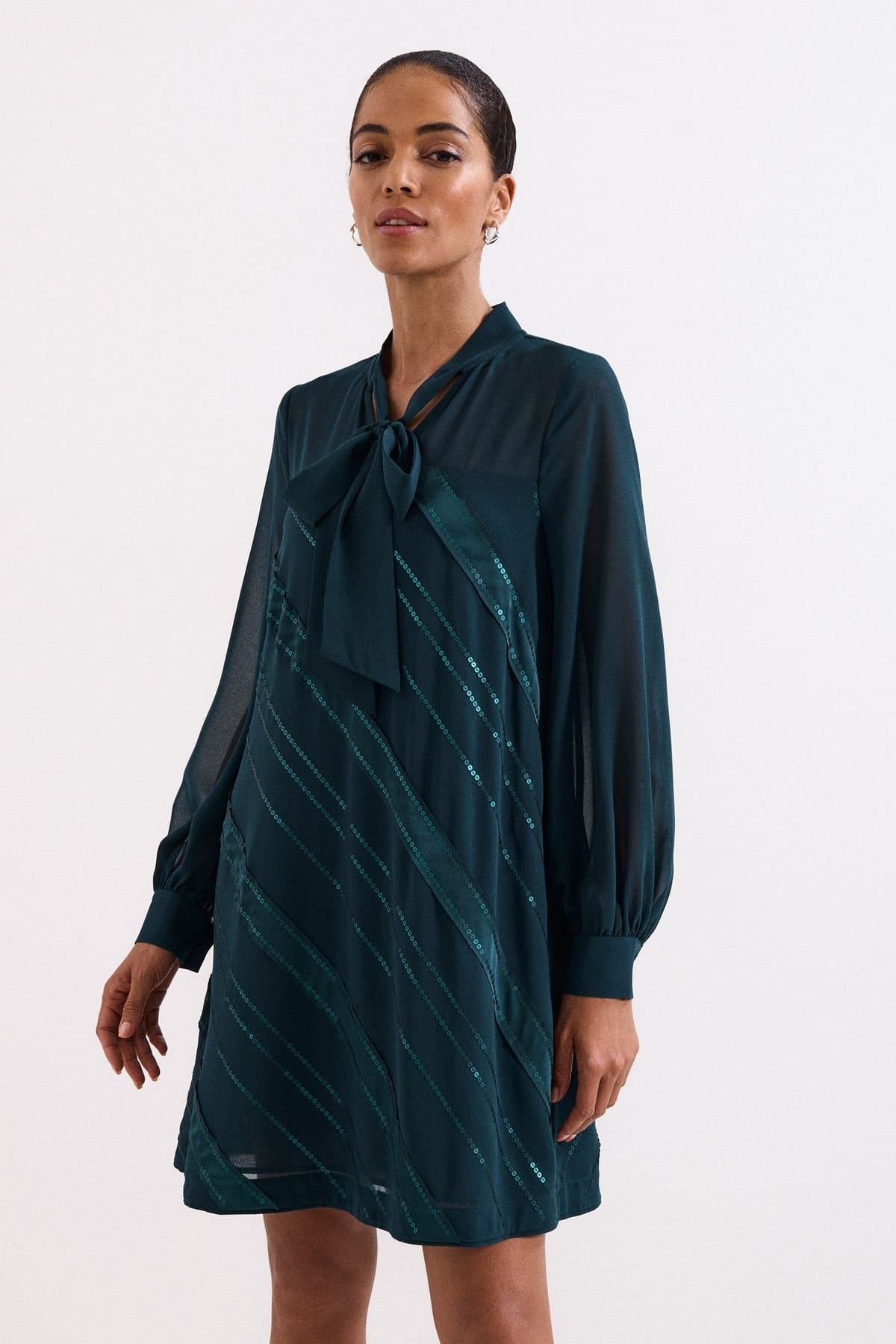 Phase Eight Phase Eight Women's Sonali Satin Dress in Turquoise