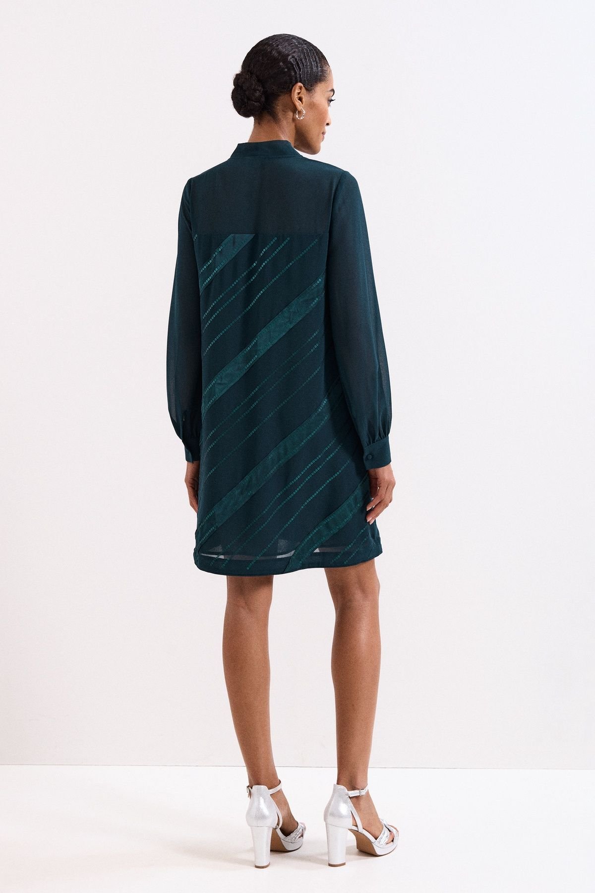 Phase Eight Phase Eight Women's Sonali Satin Dress in Turquoise - 4