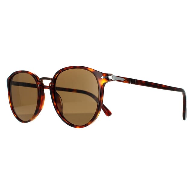 Persol Persol Men's Oval Havana Brown Polarised Sunglasses - 2