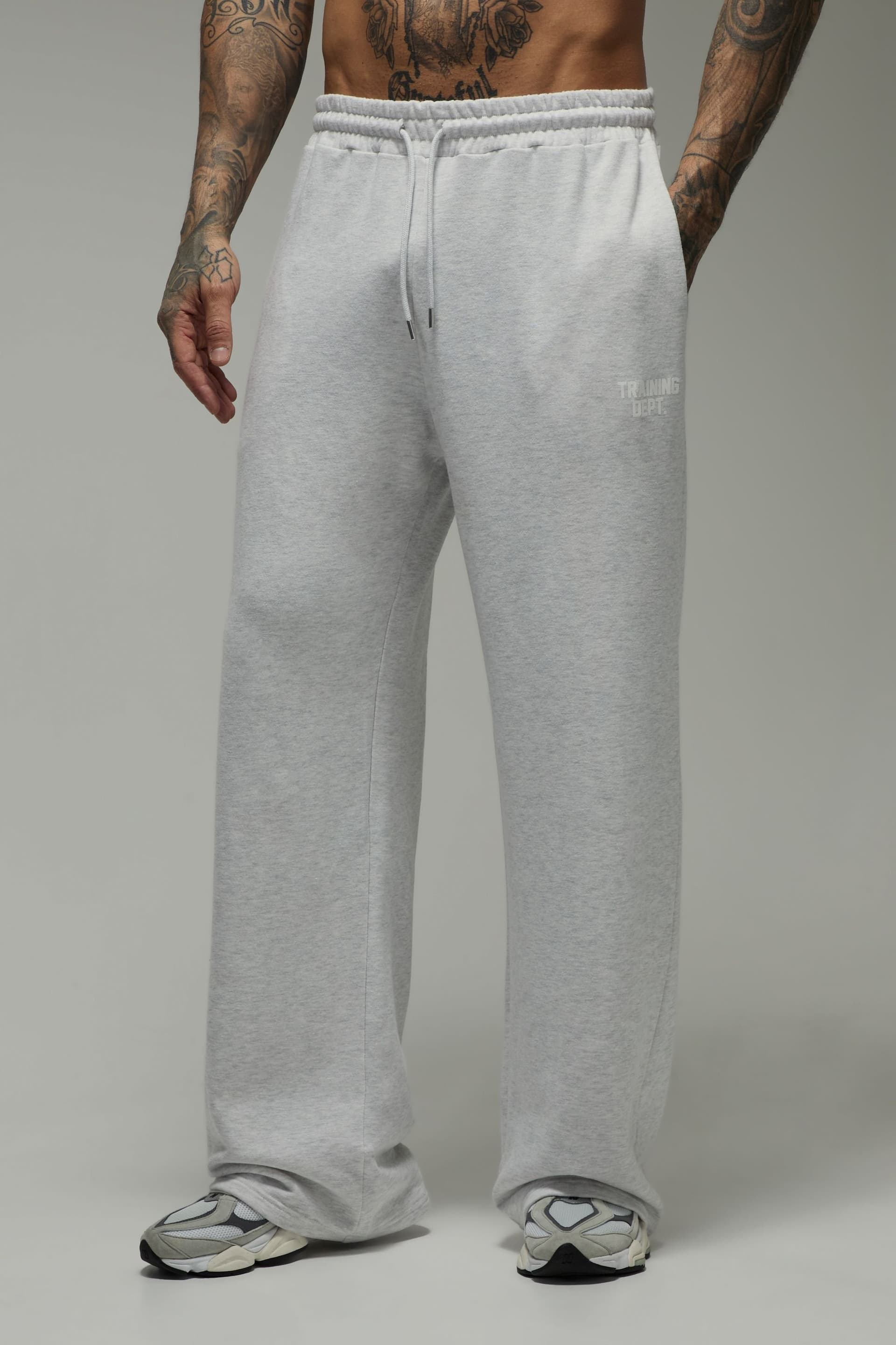 Training Dept. Training Dept. Men's Tall Training Dept Wide Leg Loopback Jogger in Grey Marl