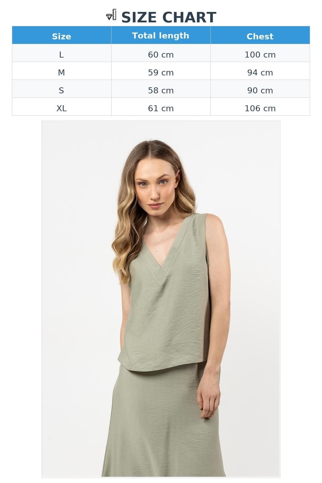 Love Lace Love Lace Women's Elegant V Neck Blouse with Wide Straps in Green - 4