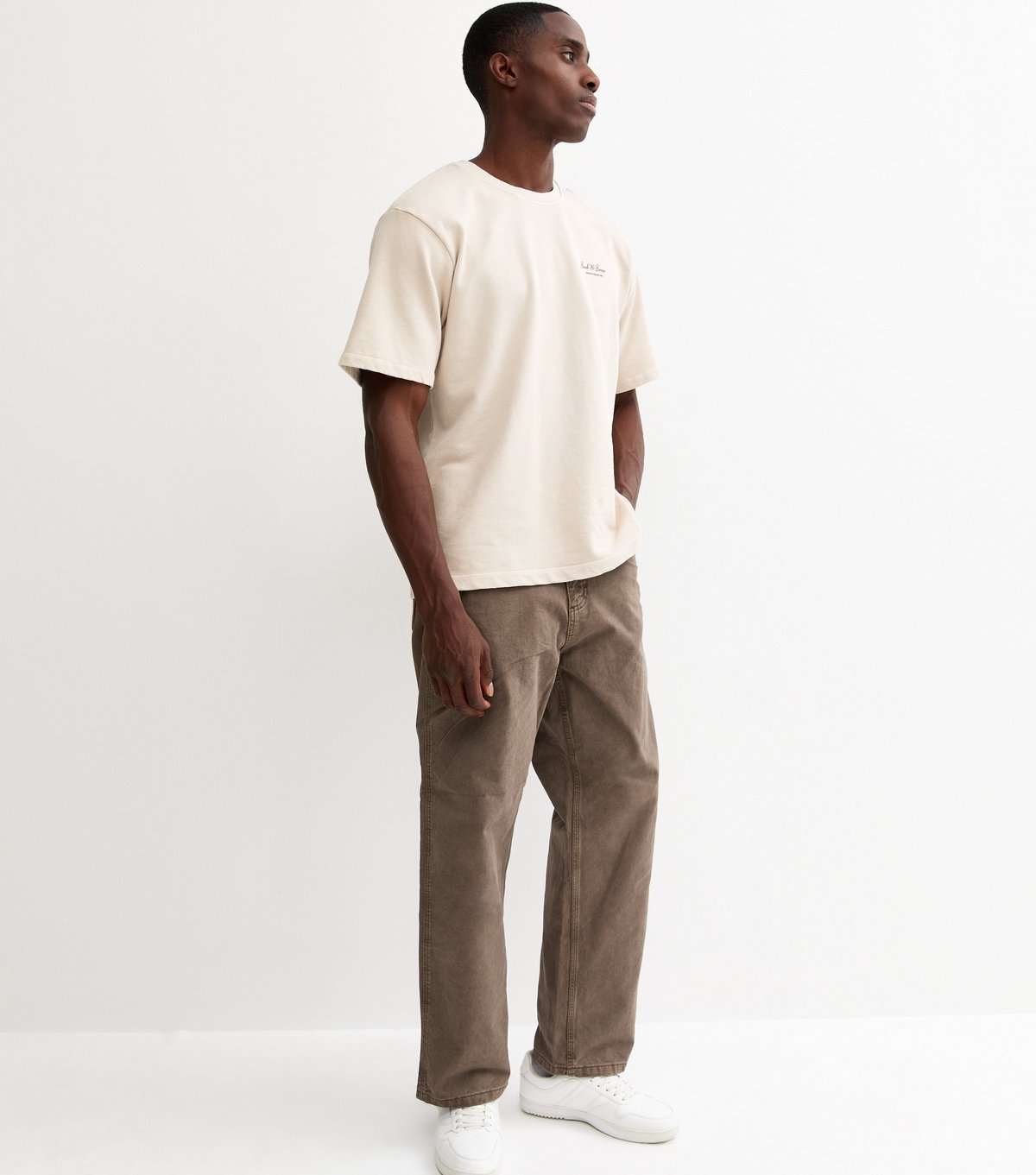 jack & jones Men's Dark Brown Regular Faded Straight Leg Jeans Jack & Jones New Look - 3