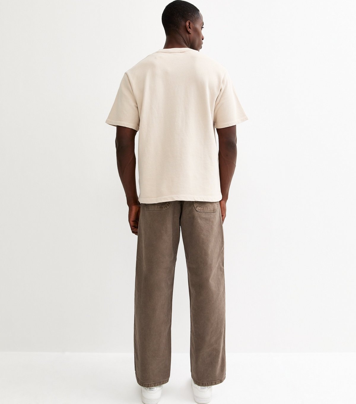 jack & jones Men's Dark Brown Regular Faded Straight Leg Jeans Jack & Jones New Look - 4