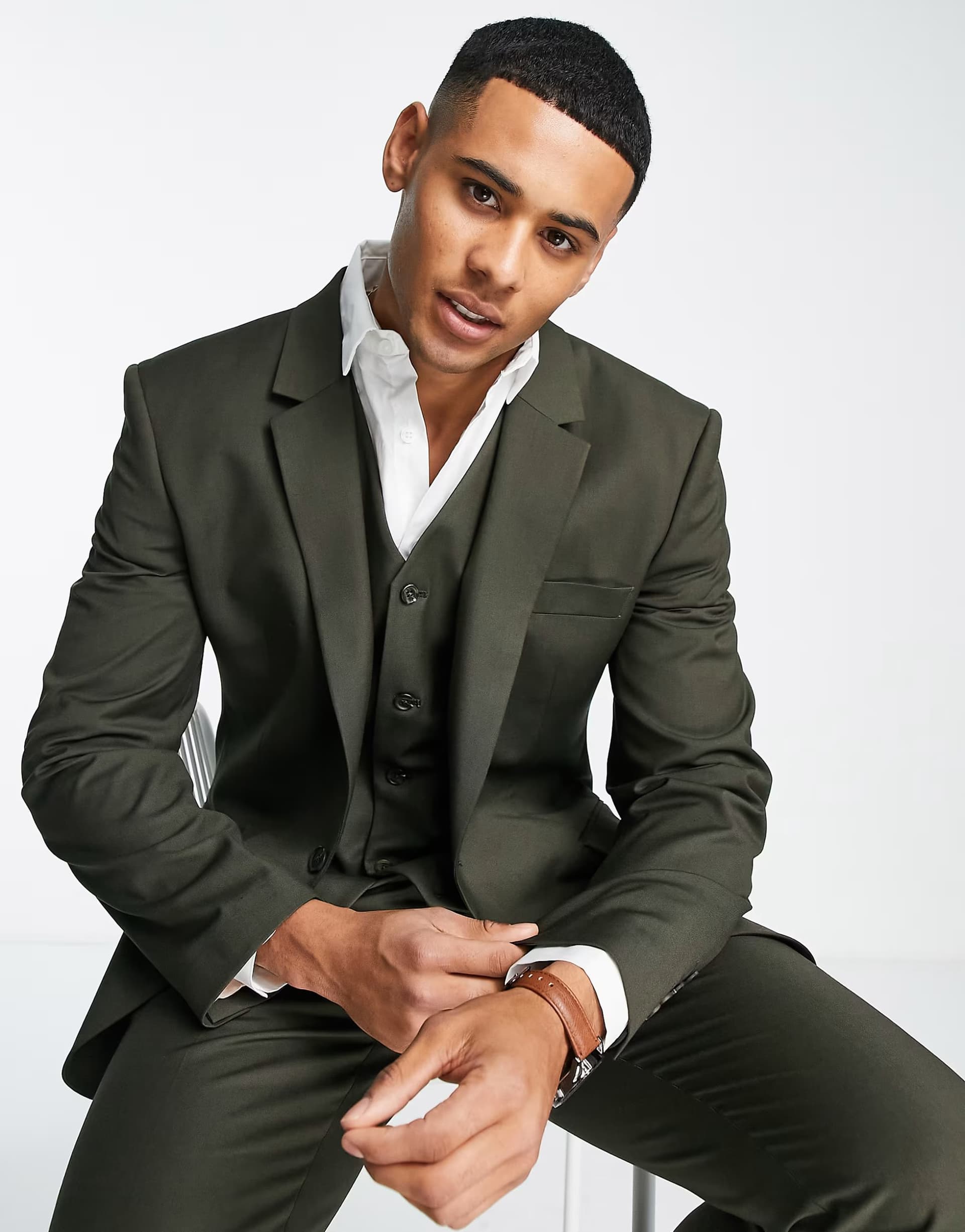 ASOS ASOS DESIGN slim suit jacket in khaki