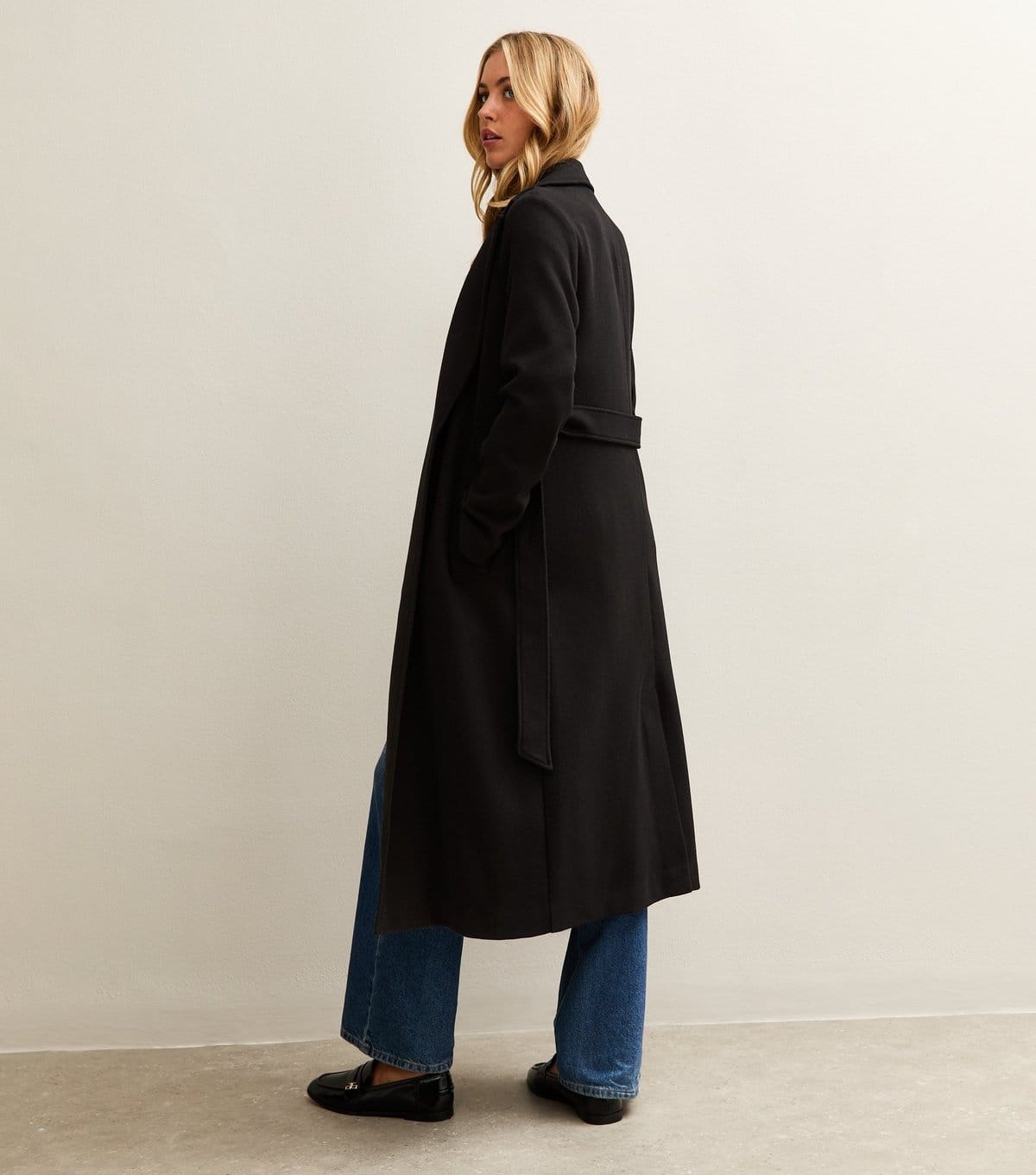 New Look Women's Tall Black Longline Belted Coat New Look - 4