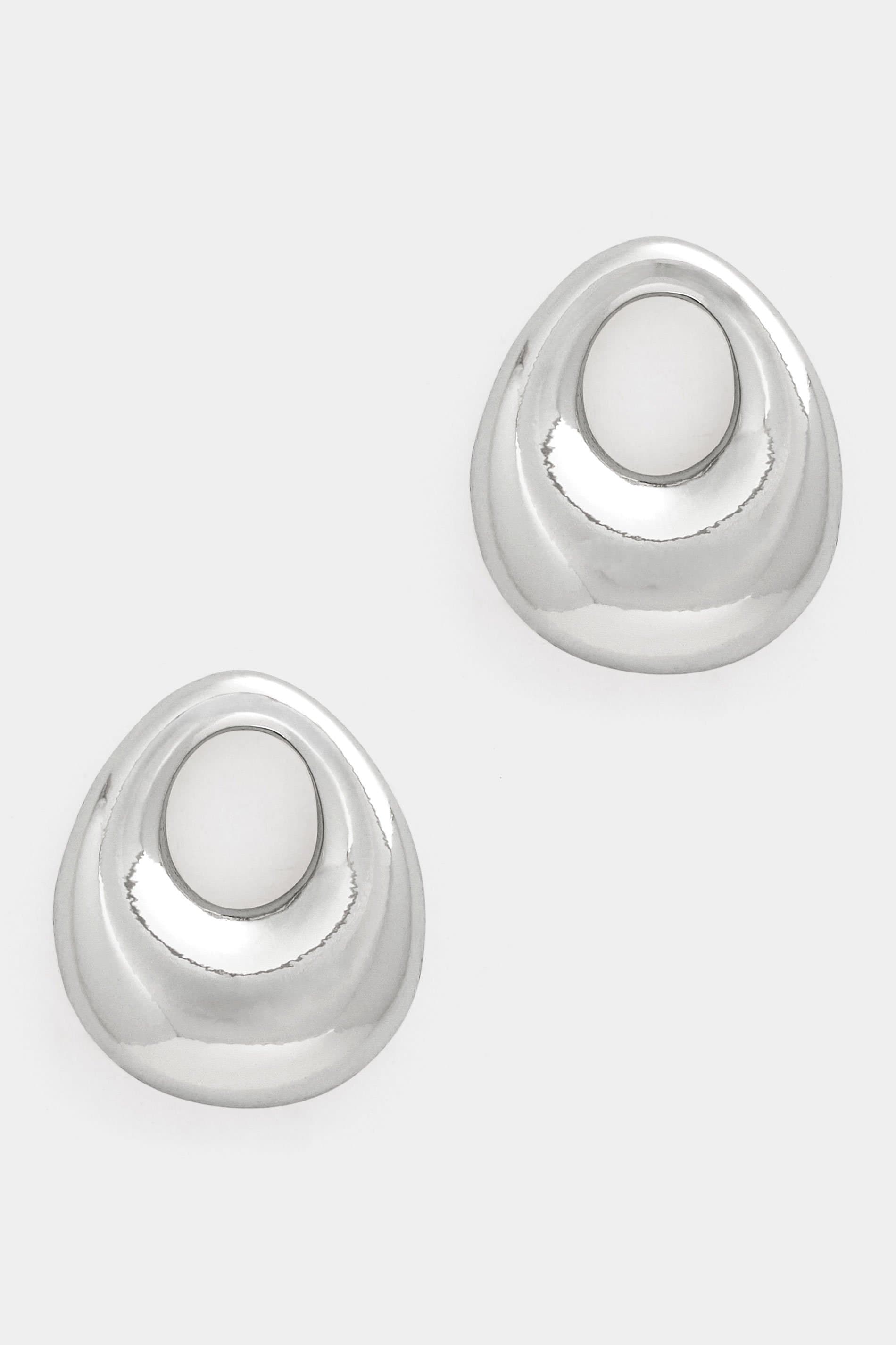 Yours Silver Tone Teardrop Stud Earrings
