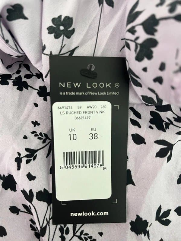 New Look New look dress size small 10 lilac purple floral wrap women's new eu38 rrp £29