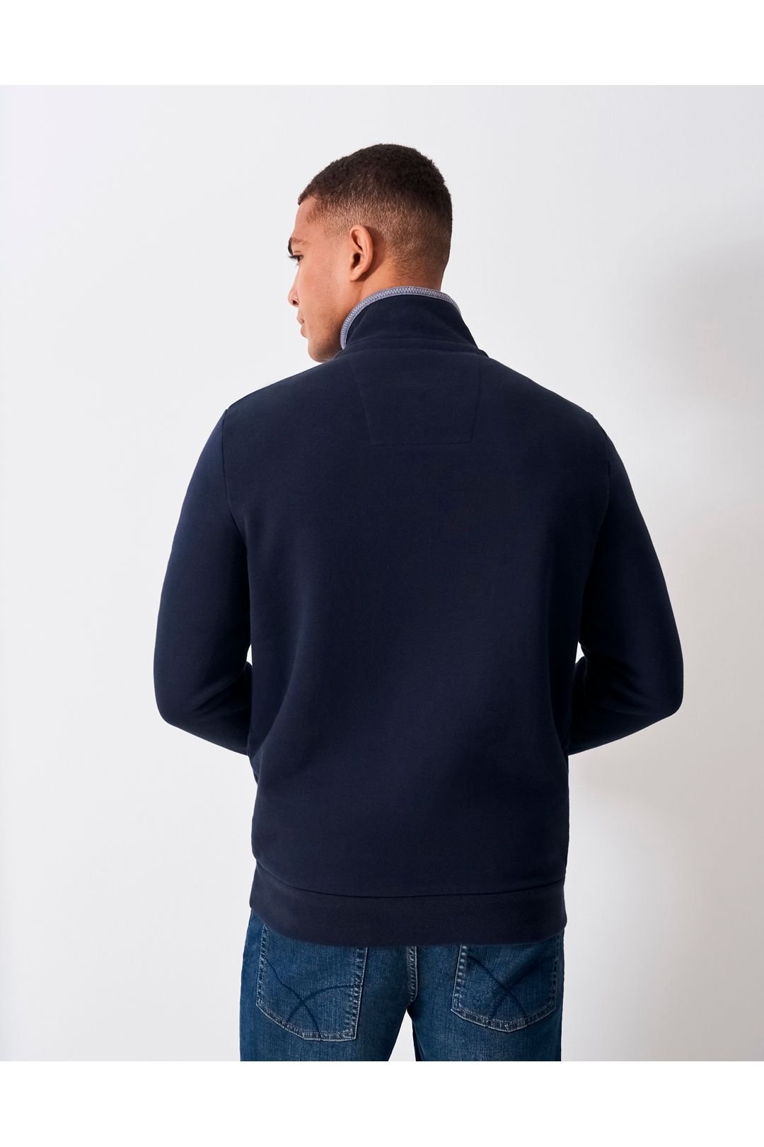 Crew Clothing Crew Clothing Men's Classic 1/2 Zip Sweat Navy in Dark Navy - 3