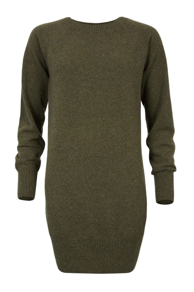Celtic & Co Celtic & Co Women's Supersoft Slouch Dress in Dark Olive - 2