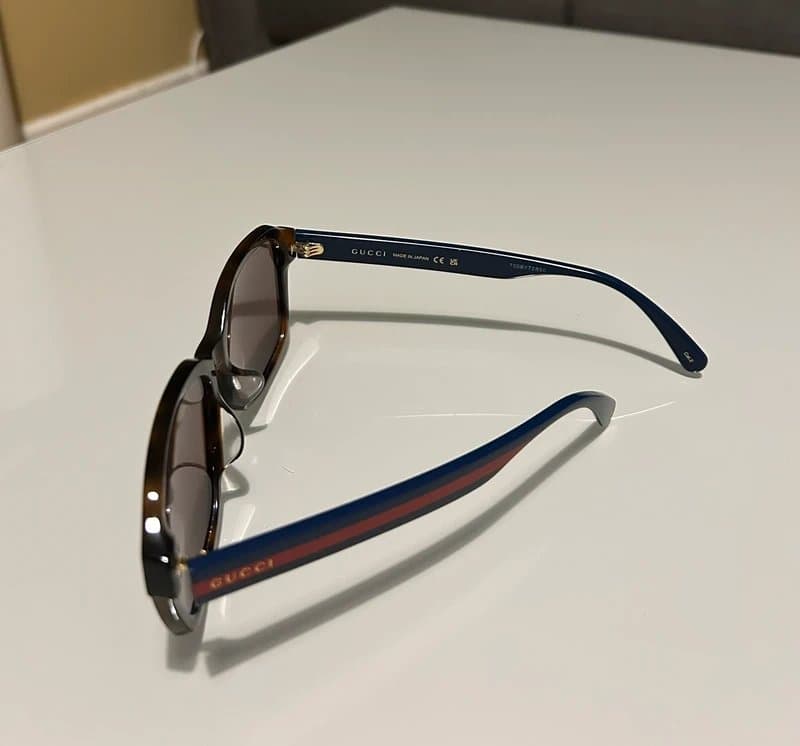 Gucci Gucci Sunglasses GG0692SA Havana Brown / Blue – With Case