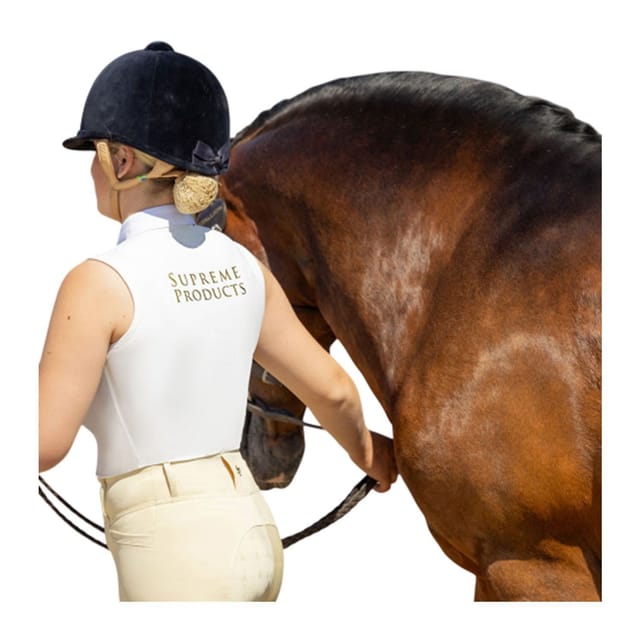 Supreme Products Supreme Products Women's Champion Show Rider Sleeveless Competition Shirt in White - 2