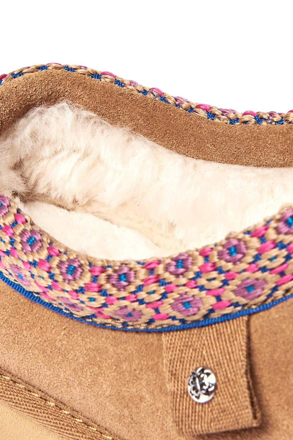Moshulu Moshulu Women's 'Kimoto 2' Scandi Style Sheepskin Slippers in Tan - 4