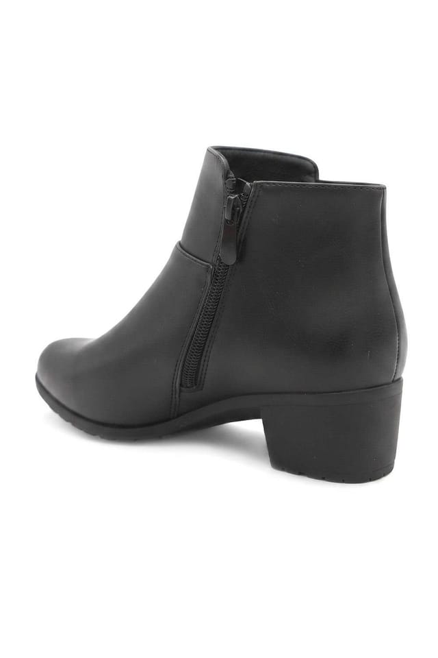 Pavers Pavers Women's Wide Fit Zip Fasten Block Heel Ankle Boots in Black - 3