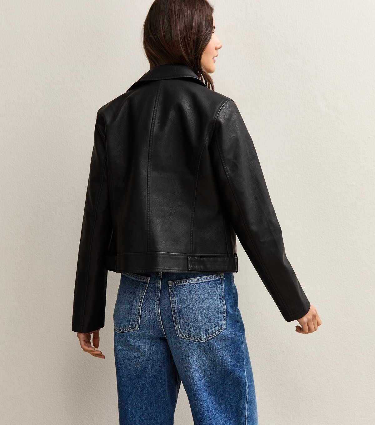 New Look Women's Black Faux Leather Biker Jacket New Look - 4